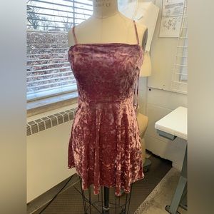 Forever21 Crushed Velvet Mauve Dress